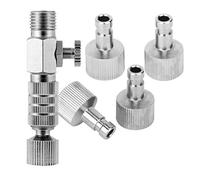 ABEST Kit d'adaptateur de raccord rapide pour aérographe avec 5 raccords mâles et 1 raccord femelle de 1/8".