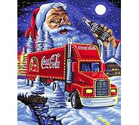 ABEUTY Kit de peinture diamant 5D à faire soi-même - Motif Père Noël, boissons, camion et lune - Kit d'art diamant en cristal (camion)
