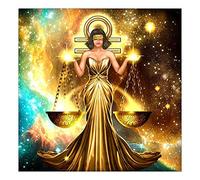 ABEUTY Kit de peinture diamant 5D à faire soi-même - Statue de la Liberté - Or jaune - Peinture avec diamants