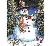 ABEUTY Peinture Numero Bonhomme de neige, Peinture par Numero 40x50 cm Peinture Numéro Bricolage
