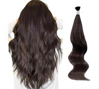 ABH AMAZINGBEAUTY HAIR Extensions Cheveux Vrais Conseils Extensions Cheveux Vrais - Brun Foncé #2 50g - Extensions prélegées - 45cm - 50 fils - Embouts de fusion