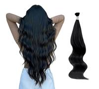 ABH AMAZINGBEAUTY HAIR I Tip Extension Cheveux Réels 60 cm Couleur lisse #1 noir profond invisible, soyeux, lisse cheveux humains 50 g 50 brins