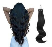 ABH AMAZINGBEAUTY HAIR Micro Loop Extension de cheveux Noir 60 cm avec micro anneaux 50 g 50 s