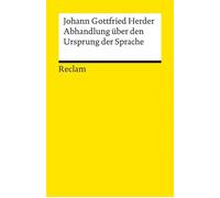 Abhandlung über den Ursprung der Sprache Edition 2003 - Herder - Reclam Philipp - broché - Etude
