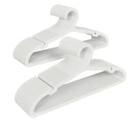 ABHENG APY0550W - Lot de 50 cintres en plastique antidérapants avec ouverture en forme de U - Pour manteaux, robes, chemises - 41,7 x 0,4 x 21 cm - Blanc