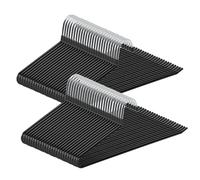 ABHENG Cintres Pantalons, Lot de 50, Accessoires de Rangement, Enfilage Facile, Chromé, Gain de Place, Porte-Pantalon Antiglisse, 38 x 0,5 x 13 cm, Noir, AIY0550B