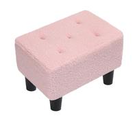 ABHENG Tabouret Pouf pour Les Pieds, Repose - Pieds pour Petit canapé avec Pieds, Peluche imitée d'ours en Peluche, pour Le Salon, la Chambre à Coucher et Le Bureau, 36x25x26 cm, Rose Bonbon, ASND52P