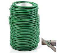 Abibiocy Vies de Plante 1 Rouleau Flexible Soft Plant Wire de 3, 5 mm 65, 6 Pieds Green Ties Arbre sûr pour Support Tward Tward Fire Jardin réutilisable pour Les Plantes intérieures et extérieures