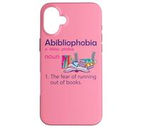 Abibliophobia Définition de Lecture Nerd Book Lovers Geek Girls Coque pour iPhone 16 Plus
