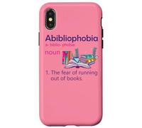 Abibliophobia Définition de Lecture Nerd Book Lovers Geek Girls Coque pour iPhone X/XS