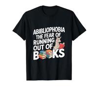 Abibliophobia - Drôle de Lama Lecture Livres bibliothécaire T-Shirt Graphique avec Valeur