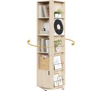 Abician Bibliothèque Rotative à 5 Niveaux Bois
