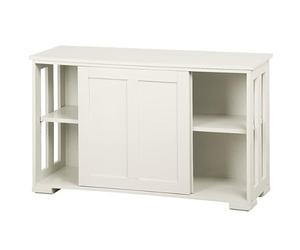Abician Buffet de Cuisine avec 2 Portes Coulissantes, Commode Bas de Cuisine en Bois, Étagère Réglable en Hauteur, Armoire de Rangement Cuisine, Salon, Salle à Manger