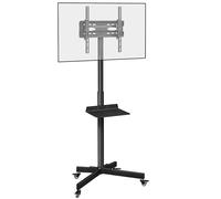 Abician Support TV sur Pied Support Tele roulettes pour Téléviseurs Plasma/LCD/LED de 23" à 60" avec Étagère, Chariot TV Meuble Télé Mobile, Réglable en Hauteur jusqu'à 25 kg, Max VESA 400x400mm