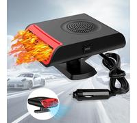 Abiemuce Chauffage Voiture, 2 en 1 Chauffage de Voiture, 12 V 150 W Portable Chauffage de Voiture, Chauffage Rapide, Dégivrage et Désembuage, Chauffage Soufflant de Voiture, Rotatif à 360°