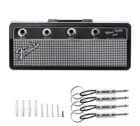 Abiemuce Marshall Porte Clef Mural, Jack Rack JCM800, Boîte à Clés JCM800 Porte-clés Guitare, Marshall Porte-clés mural, Marshall Porte-clés Audio,Porte Clef Marshall, Avec 4 Prises de Guitare (Gris)