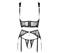 Abierta Fina Femme Straps-Set Noir XL