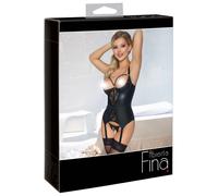 Abierta Fina Haut à Bretelles & String Ouvert dans Set, Fil Perles Décolleté