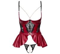 Abierta Fina SELL SET RED Rouge L