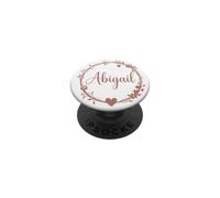 Abigail Couronne Florale avec Monogramme bohème esthétique PopSockets PopGrip Adhésif
