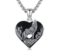 ABIGY Collier animal pour homme en argent sterling 925 avec pendentif oxydé - Style vintage - Bijou de Noël d'anniversaire - Cadeau pour fils, frères, maris, pères, taille unique, Argent sterling, Pas