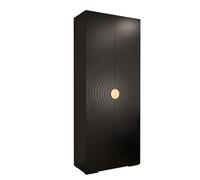 ABIKSMEBLE - Armoire à Portes Battantes - Placard Chambre - Penderie - Armoire de Rangement Chambre Manhattan RYFEL 6-1x Modules - Noir - 236,7 cm (H) x 100 cm (L) x 47 cm (P)