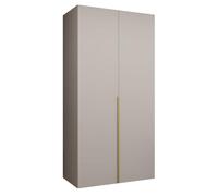 ABIKSMEBLE - Armoire Alicante 1 - Hauteur 202 cm, Largeur 100 cm, Profondeur 52cm - Corps Cachemire, Poignée l'or - Meuble de Rangement Moderne pour Salon ou Chambre