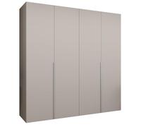 ABIKSMEBLE - Armoire Alicante 1 - Hauteur 202 cm, Largeur 200 cm, Profondeur 52cm - Corps Cachemire, Poignée Cachemire - Meuble de Rangement Moderne pour Salon ou Chambre