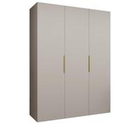 ABIKSMEBLE - Armoire Marbella 1 - Hauteur 202 cm, Largeur 150 cm, Profondeur 52 cm - Corps Cachemire, Poignée l'or - Meuble de Rangement Moderne pour Salon ou Chambre