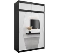 ABIKSMEBLE Armoire Porte coulissante Miroir Elypse - Armoire Chambre - Dressing Chambre Adulte - Penderie Vetement Dressing - Garde Robe - Placard Chambre - Armoire 2 Portes - Closet