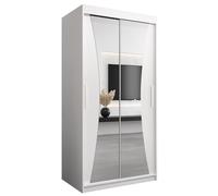 ABIKSMEBLE Armoire Porte coulissante Miroir Monaco - Armoire Chambre - Dressing Chambre Adulte - Penderie Vetement Dressing - Garde Robe - Placard Chambre - Armoire 2 Portes - Closet