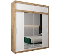 ABIKSMEBLE Armoire Porte coulissante Miroir Tokyo 1 - Armoire Chambre - Dressing Chambre Adulte - Penderie Vetement Dressing - Garde Robe - Placard Chambre - Armoire 2 Portes - Closet