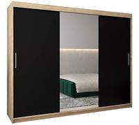 ABIKSMEBLE Armoire Porte coulissante Miroir Tokyo 1 - Armoire Chambre - Dressing Chambre Adulte - Penderie Vetement Dressing - Garde Robe - Placard Chambre - Armoire 3 Portes - Closet