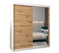 ABIKSMEBLE Armoire Porte coulissante Miroir Tokyo 2 - Armoire Chambre - Dressing Chambre Adulte - Penderie Vetement Dressing - Garde Robe - Placard Chambre - Armoire 2 Portes - Closet