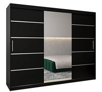 ABIKSMEBLE Armoire Porte coulissante Miroir Verona 2 - Dressing Chambre Adulte - Penderie Vetement Dressing - Garde Robe - Placard Chambre - Armoire 3 Portes - Closet