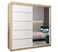 ABIKSMEBLE Armoire Porte coulissante Miroir Verona 2 - Dressing Chambre Adulte - Penderie Vetement Dressing - Garde Robe - Placard Chambre - Armoire 2 Portes - Closet