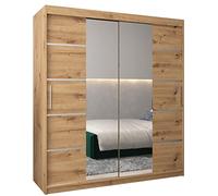 ABIKSMEBLE Armoire Porte coulissante Miroir Verona 4 - Armoire Chambre - Dressing Chambre Adulte - Penderie Vetement Dressing - Garde Robe - Placard Chambre - Armoire 2 Portes - Closet