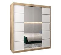ABIKSMEBLE Armoire Porte coulissante Miroir Verona 4 - Armoire Chambre - Dressing Chambre Adulte - Penderie Vetement Dressing - Garde Robe - Placard Chambre - Armoire 2 Portes - Closet