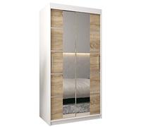 ABIKSMEBLE Armoire Porte Coulissante Miroir Verona 4 - Dressing Adulte - Penderie Vêtement - Garde Robe - Placard - Closet