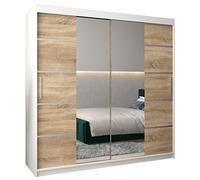 ABIKSMEBLE Armoire Porte coulissante Miroir Verona 4 - Dressing Chambre Adulte - Penderie Vetement Dressing - Garde Robe - Placard Chambre - Armoire 3 Portes - Closet