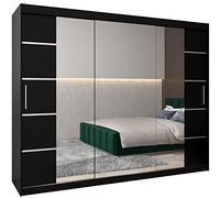 ABIKSMEBLE Armoire Porte coulissante Miroir Verona 4 - Dressing Chambre Adulte - Penderie Vetement Dressing - Garde Robe - Placard Chambre - Armoire 3 Portes - Closet