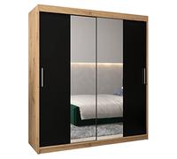 ABIKSMEBLE Armoire Tokyo 1 Avec Porte Coulissante Miroir - Dressing Adulte - Penderie Vêtement - Garde Robe - Placard - Closet