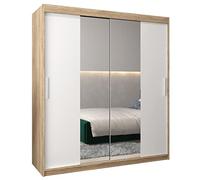 ABIKSMEBLE Armoire Tokyo 1 Avec Porte Coulissante Miroir - Dressing Adulte - Penderie Vêtement - Garde Robe - Placard - Closet