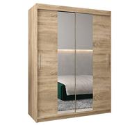 ABIKSMEBLE Armoire Tokyo 1 Avec Porte Coulissante Miroir - Dressing Adulte - Penderie Vêtement - Garde Robe - Placard - Closet