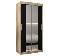 ABIKSMEBLE Armoire Tokyo 1 Avec Porte Coulissante Miroir - Dressing Adulte - Penderie Vêtement - Garde Robe - Placard - Closet