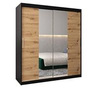 ABIKSMEBLE Armoire Tokyo 1 Avec Porte Coulissante Miroir - Dressing Adulte - Penderie Vêtement - Garde Robe - Placard Chambre - Closet