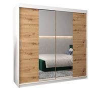 ABIKSMEBLE Armoire Tokyo 1 Avec Porte Coulissante Miroir - Dressing Adulte - Penderie Vêtement - Garde Robe - Placard - Closet
