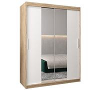 ABIKSMEBLE Armoire Tokyo 1 Avec Porte Coulissante Miroir - Dressing Adulte - Penderie Vêtement - Garde Robe - Placard - Closet