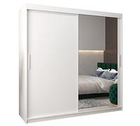ABIKSMEBLE Armoire Tokyo 2 Avec Porte Coulissante Miroir - Dressing Adulte - Penderie Vêtement - Garde Robe - Placard - Closet