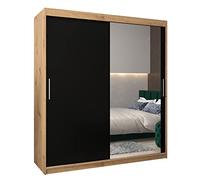 ABIKSMEBLE Armoire Tokyo 2 - Dressing Chambre Adulte - Penderie Vêtement Dressing - Garde-Robe 2 Portes Coulissantes avec Miroir